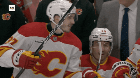 Happy Calgary Flames GIF by NHL