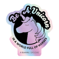 BarreGroove sticker unicorn boston holographic Sticker