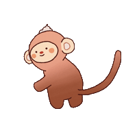 I Love You Monkey Sticker