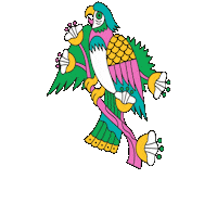 maevechocolate animal bird tropical parrot Sticker