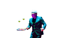 Diviska man circus tenis juggling Sticker
