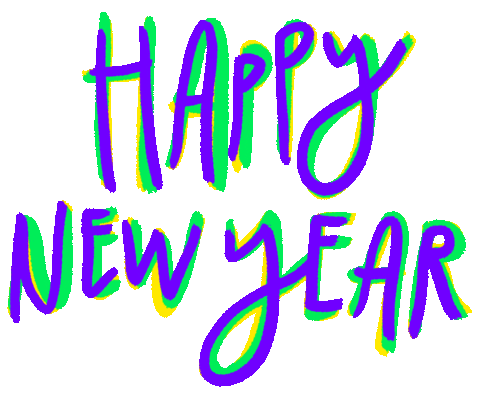 New Year Typography Sticker by adobetrisha