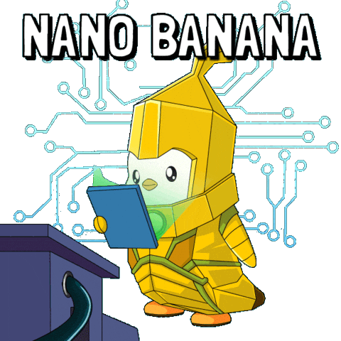 Artificial Intelligence Penguin Sticker by Pudgy Penguins