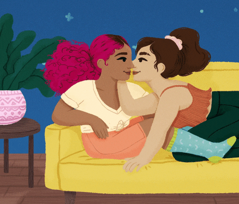 akb_illustration giphyupload love kiss wlw GIF