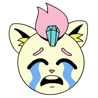 RolyPolyNFT cat sad cry tears Sticker