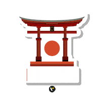 Travel Japan Sticker by Veena World