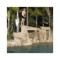 Jumping In Pool Party Sticker