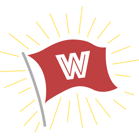 wearewordaful flag w wordaful Sticker