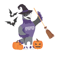 Halloween College Sticker by uc_uww