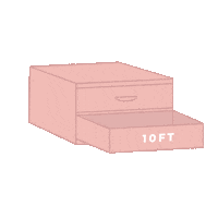 10ft excited peace box cloud Sticker