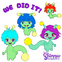 We Did It Win Sticker by ShimmertheGlowworm