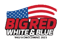 American Flag Usa Sticker by Western Kentucky University