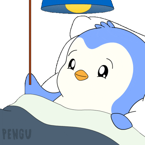 Tired Good Night Sticker by Pudgy Penguins