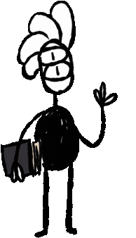 davedrack hi bye book waving Sticker