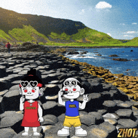 Giants Causeway Hexagon GIF by Zhotcita