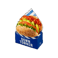 Chicken Burger Sticker by DOWNTOWNER