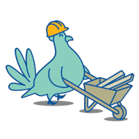 Animation Eat Sticker by Dizzy Bird