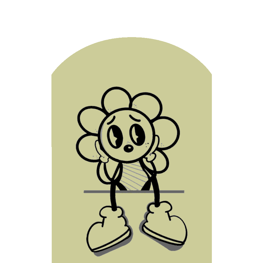 Sad Flower Sticker