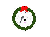 Dog Christmas Sticker