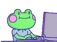 Happy Computer Sticker by Dwindlebag