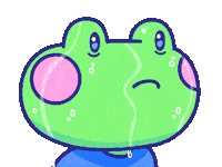 Sad Frog Sticker