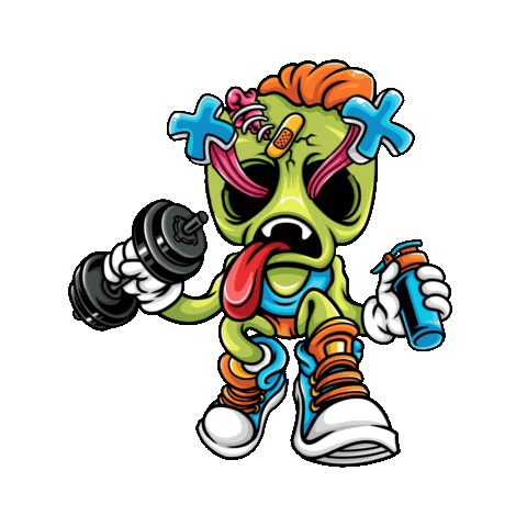 WeAreZombie giphyupload workout gym zombie Sticker