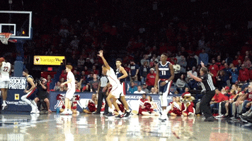 GonzagaBulldogs celebration basketball three pointer gonzaga GIF