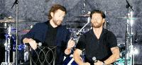 aborddelimpala jensen ackles fist bump jared padalecki j2 GIF