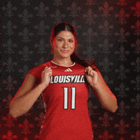 Volleyball Go Cards GIF by Louisville Cardinals