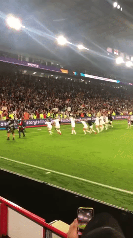 Crowd Cheers and Sings as England Defeats Sweden 