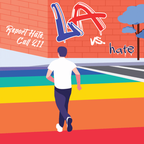 Los Angeles Rainbow GIF by LA vs. Hate
