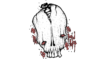 last_cow music hand band skull Sticker