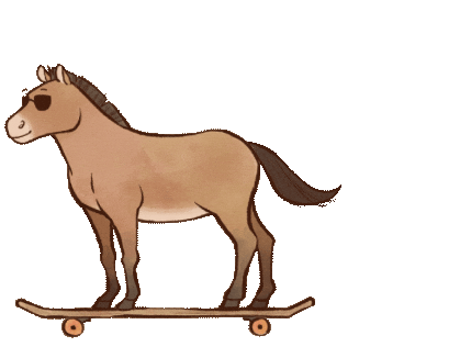 Sunglasses Horse Sticker by Sticky Brain Studios