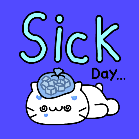 Sick White Cat GIF by Mikitti