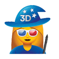 3D Wizard Sticker by jessicavwalsh