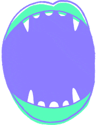 Mouth Chomp Sticker by Treefort Music Fest