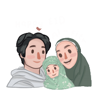 kaneishea hari raya idul fitri happy eid kaneishea Sticker
