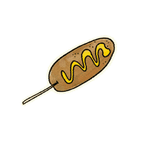 Corn Dog Food Sticker