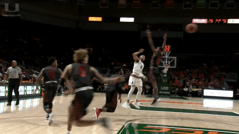slam dunk basketball GIF by Miami Hurricanes
