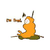Tired Shrimp Sticker