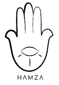 atelierhamza calm hamza hamsa hand atelier hamza Sticker