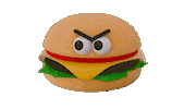 Angry Burger Sticker by wyattbertz