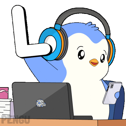 Penguin Streaming Sticker by Pudgy Penguins