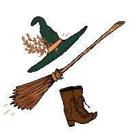 Hat Witch Sticker by Rhianna Moon