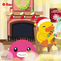 Party Christmas GIF by B.Duck