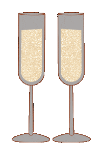 Cheers Wedding Sticker by Sash + Bustle