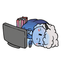 tv shows popcorn Sticker by Aminal Stickers