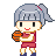 Pixel Basketball Sticker