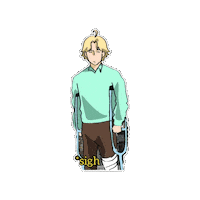 Ogduckdrawsss anime bored waiting sigh Sticker
