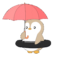 Winter Raining Sticker by Pudgy Penguins